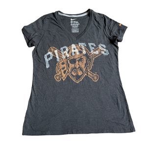Nike Women's Pittsburgh Pirates T Shirt XL Grey V Neck